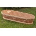 Autumn Gold Wicker / Willow 'Natural Buff & Cream' (Oval) Coffin - ** Made With Love **